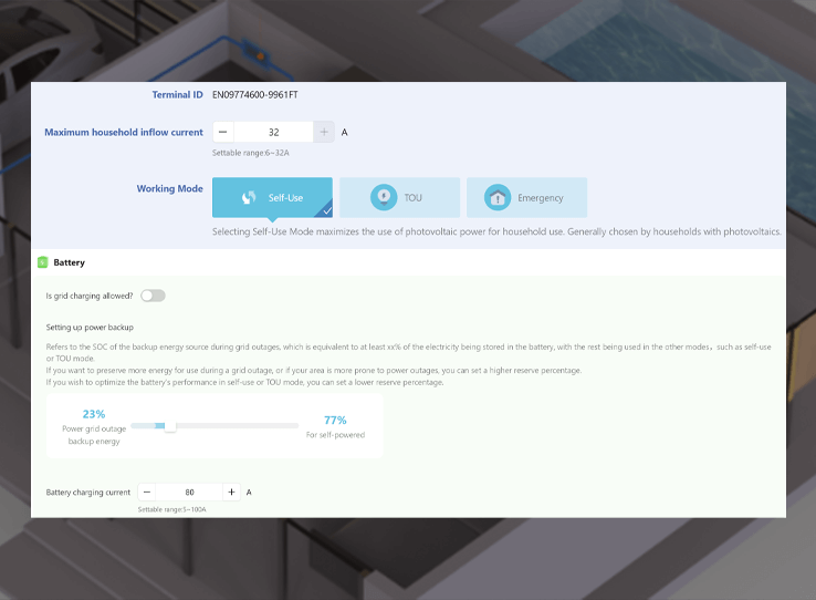 电池状态细项设置